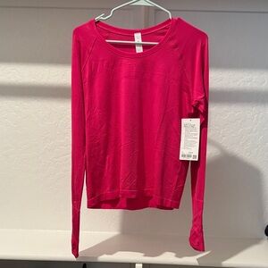 Lululemon size 12 Jewelled Magenta Swiftly 2.0 race length Long Sleeve Top NWT